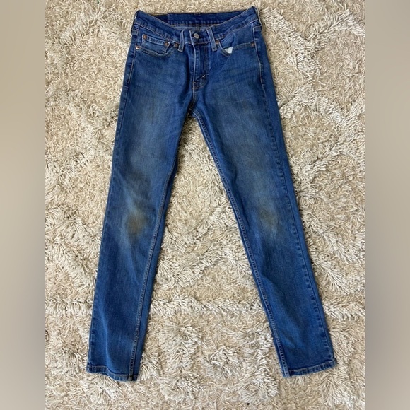 Levi’s Men’s 511 Slim Fit Stained Distressed Worn Denim Jeans W29 L32 Zip Fly - Picture 1 of 9